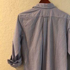 Lands' End | Shirts | Lands End Summer Blue White Button Up Shirt ...